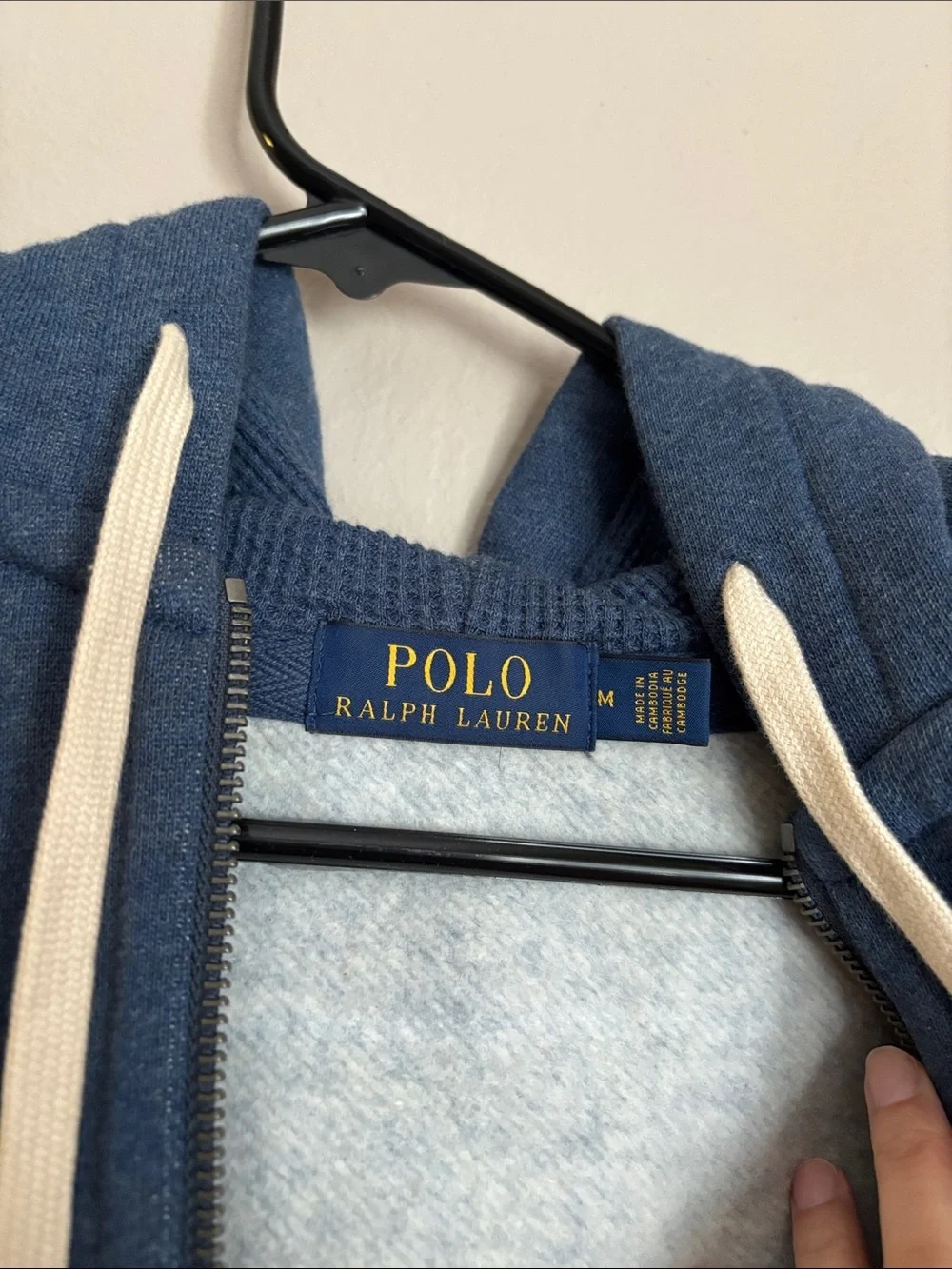 Polo by Ralph Lauren Blue Full-Zip Hooded Sweatshirt Men’s size medium